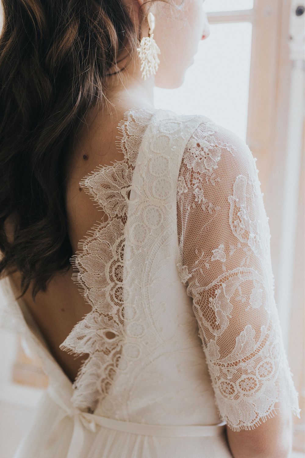 Robe de mariée dos nu - Bordeaux