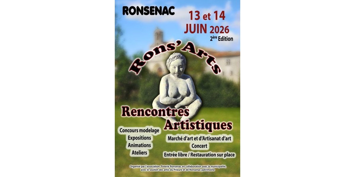 RONS’ARTS&nbsp;: le 13 et 14 juin 2026