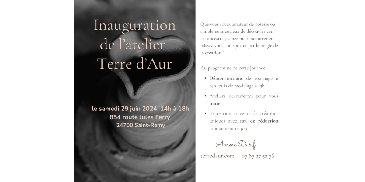 Inauguration atelier Terre d’Aur
