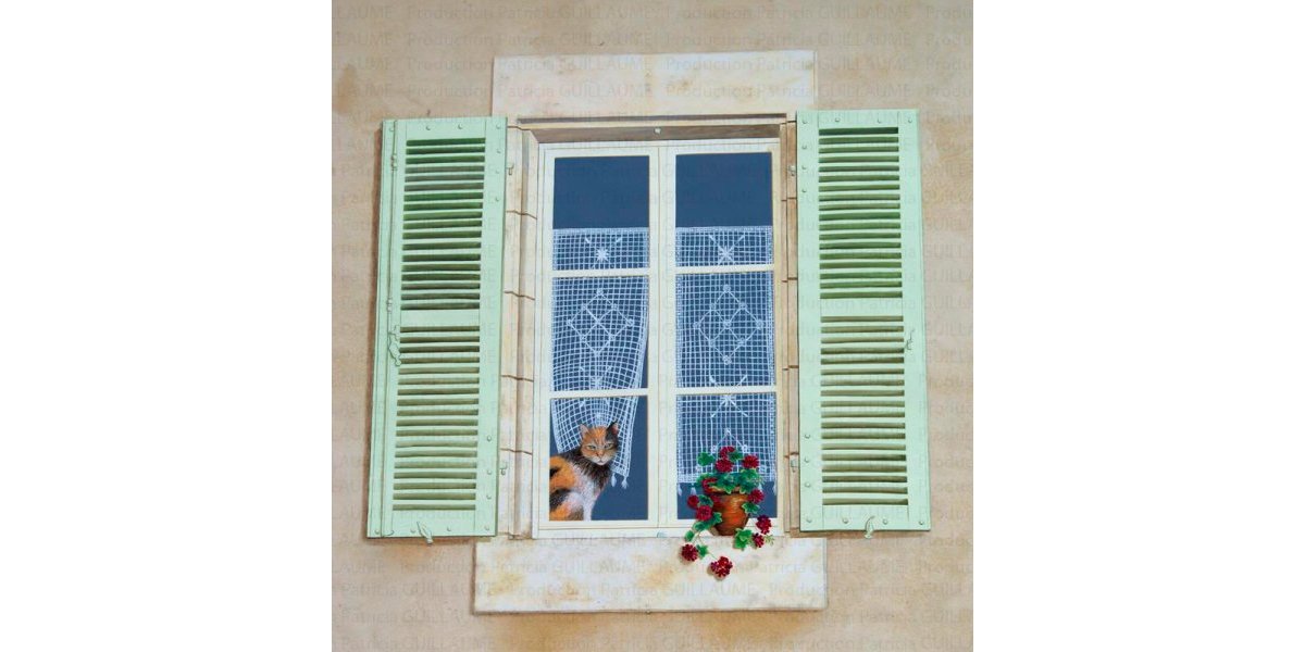 fenêtre en trompe l’oeil en extérieur