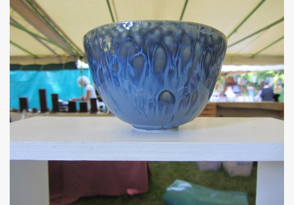 Bol bleu lave porcelaine