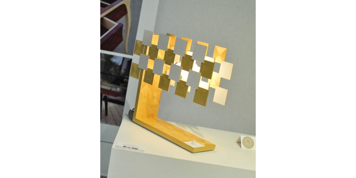 Luminaire marqueterie de paille
