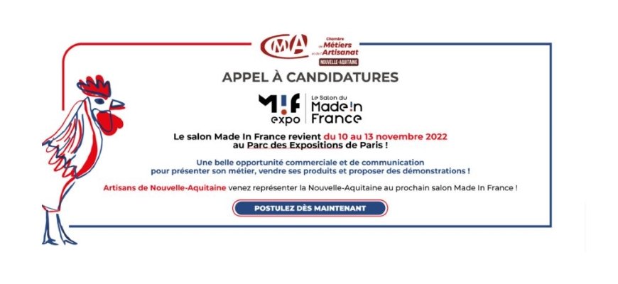 MIF Expo 2022 - nouveau, des néo-aquitains sur l’espace CMA France