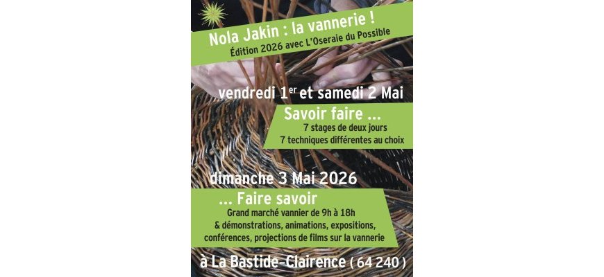 Nola Jakin 2026&nbsp;: la vannerie&nbsp;!