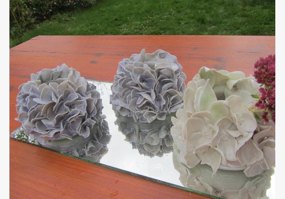 Mini vase porcelaine hortensia