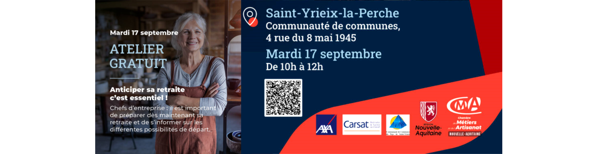 Atelier : Anticiper sa retraite, c’est essentiel.