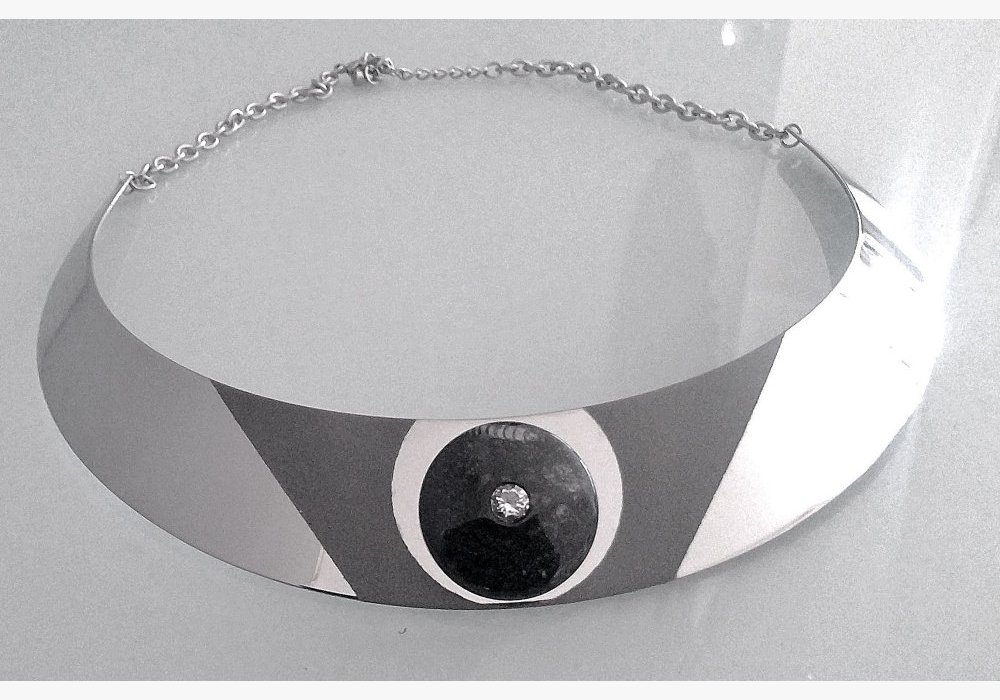Bijoux acier inox marbre et zircon