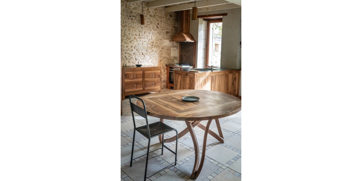 cuisine en noyer massif