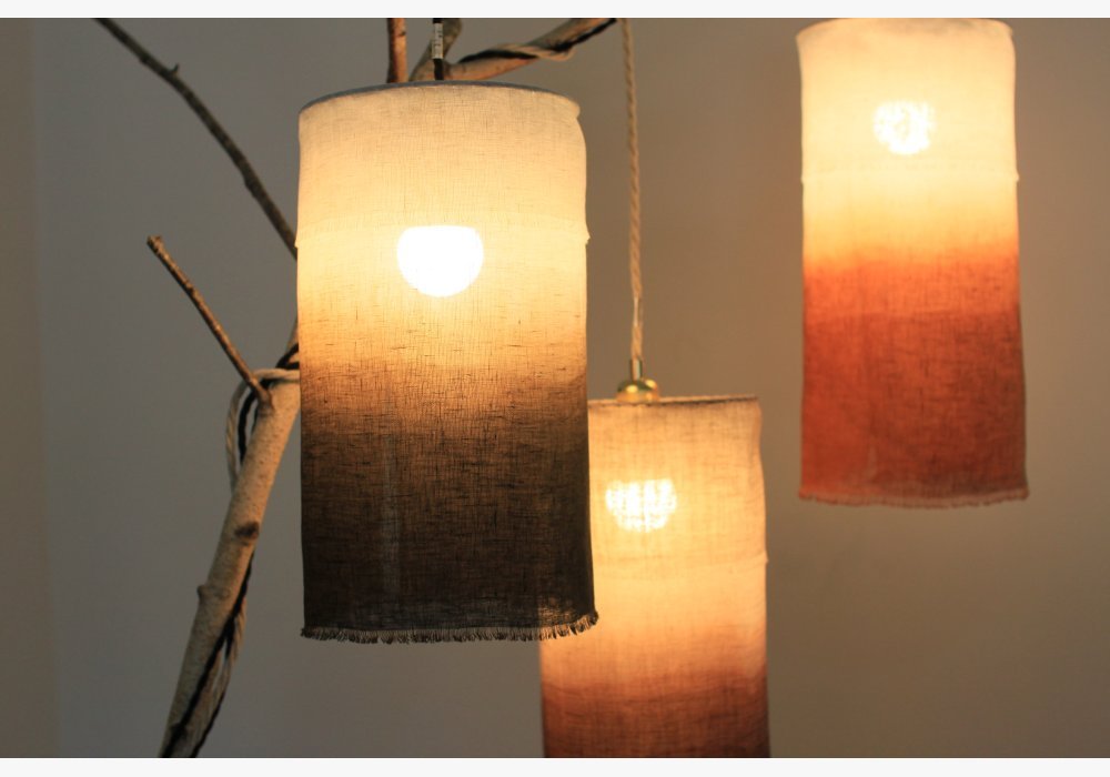 luminaires en étamine de lin