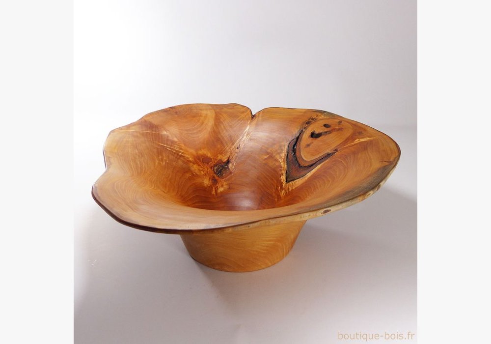 Coupe à fruits en bois de tilleul