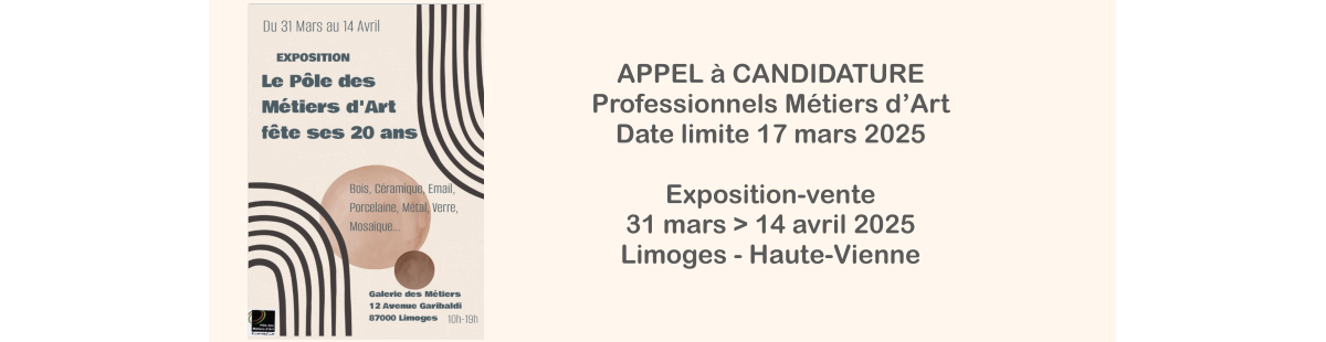 Le Pôle des Métiers d’Art fête ses 20 ans 