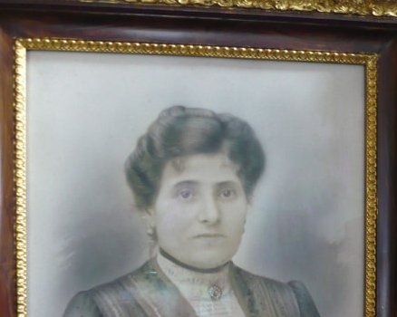 Portrait encadré restauré et doré