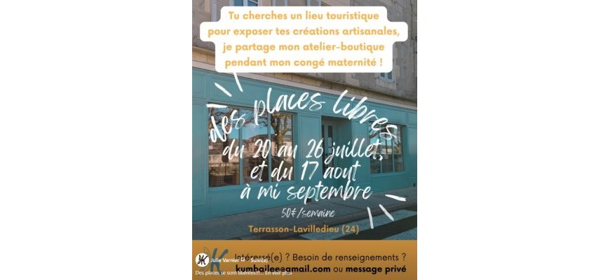 Appel à candidatures - boutique partagée