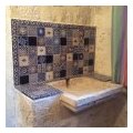 carreaux émaillés bleu cobalt