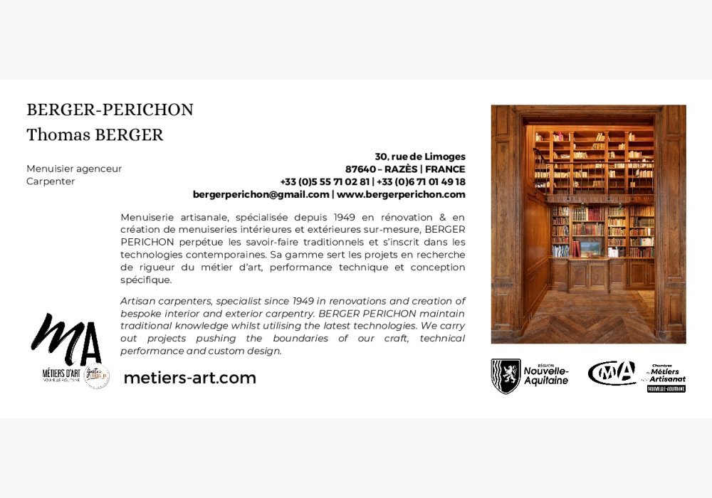 SIPC2021 28>31 octobre - Pavillon de Nouvelle-Aquitaine - BERGER Thomas