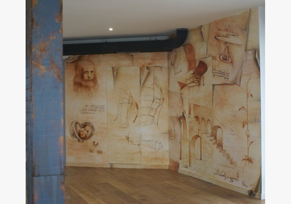 Mural hommage à Léonard de Vinci
