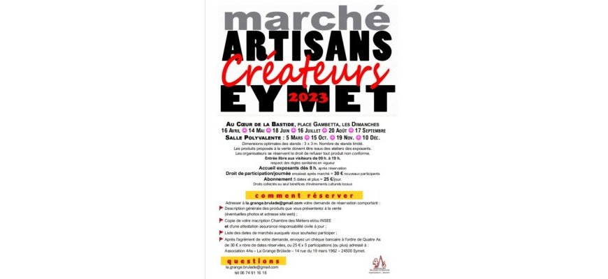 Marché Artisans créateurs 