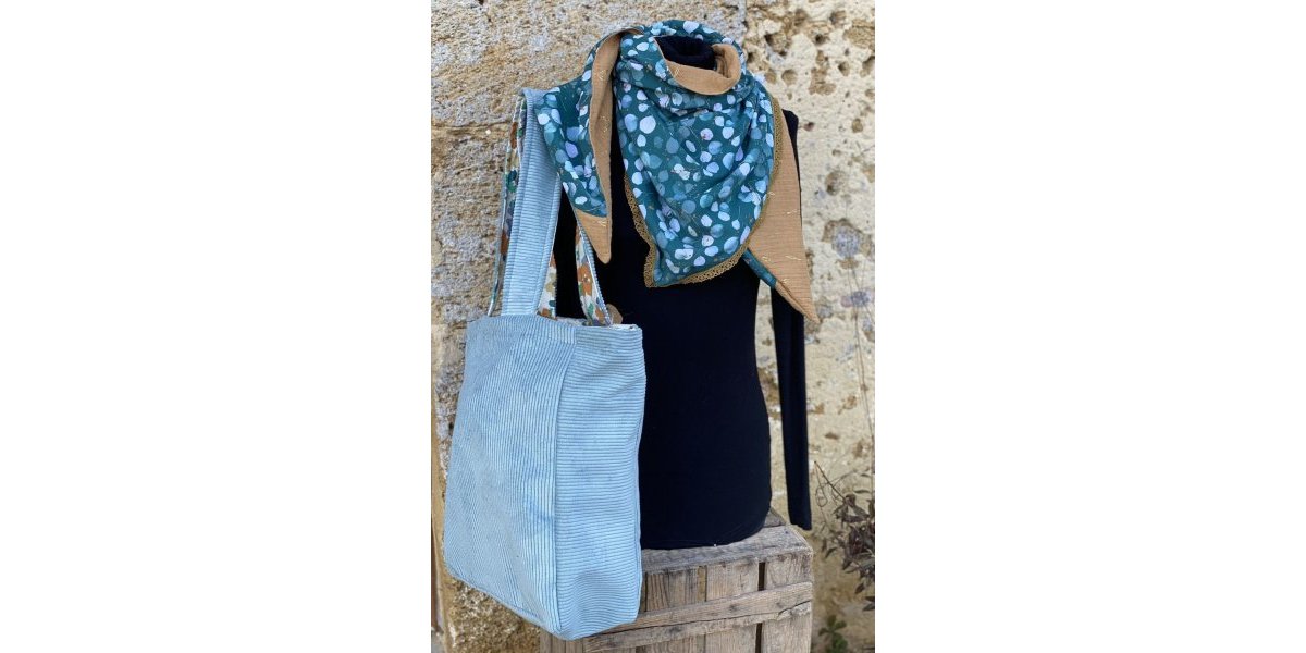 Chèche et sac velour