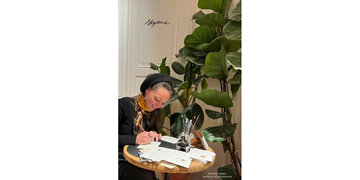 Animation de calligraphie en boutique