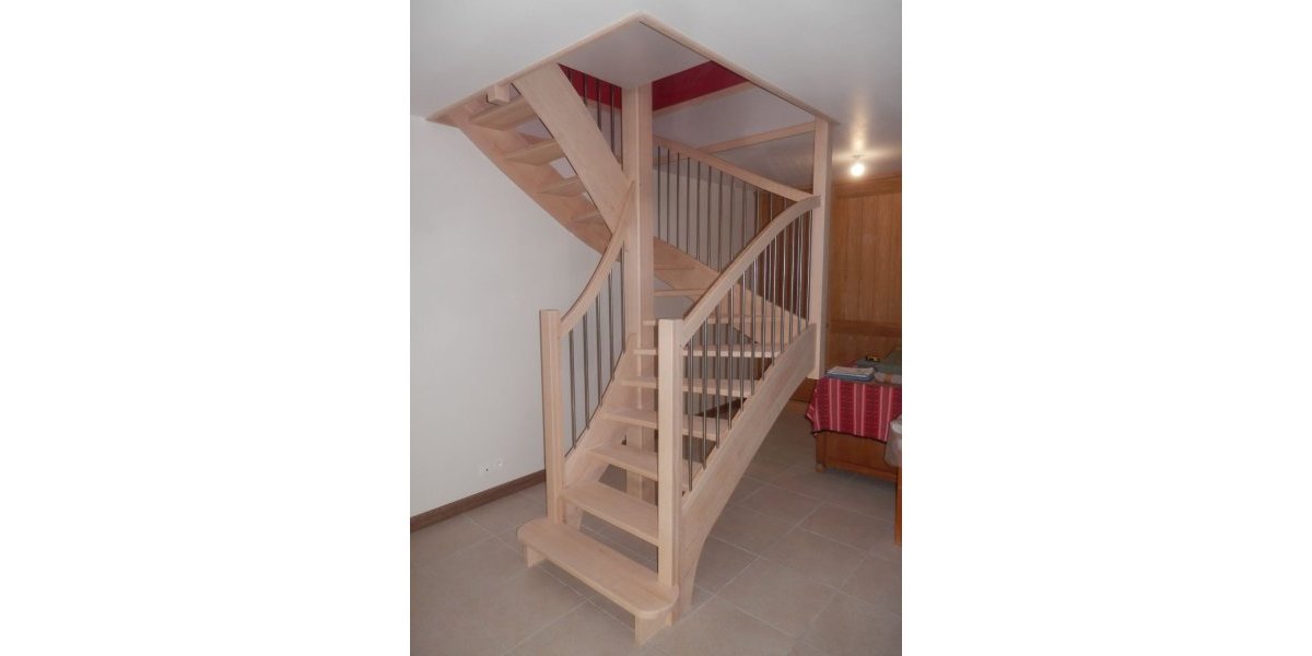 Escalier deux quart tournant