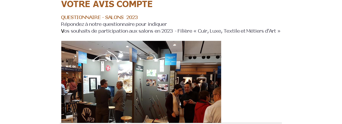 QUESTIONNAIRE - SALONS  2023