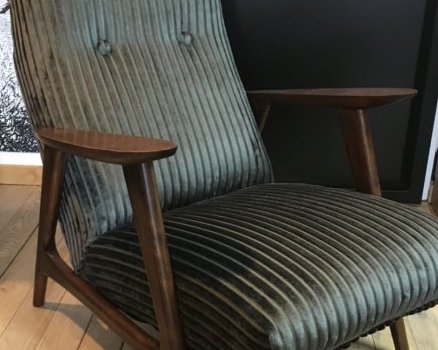 Fauteuil velours côtelé 