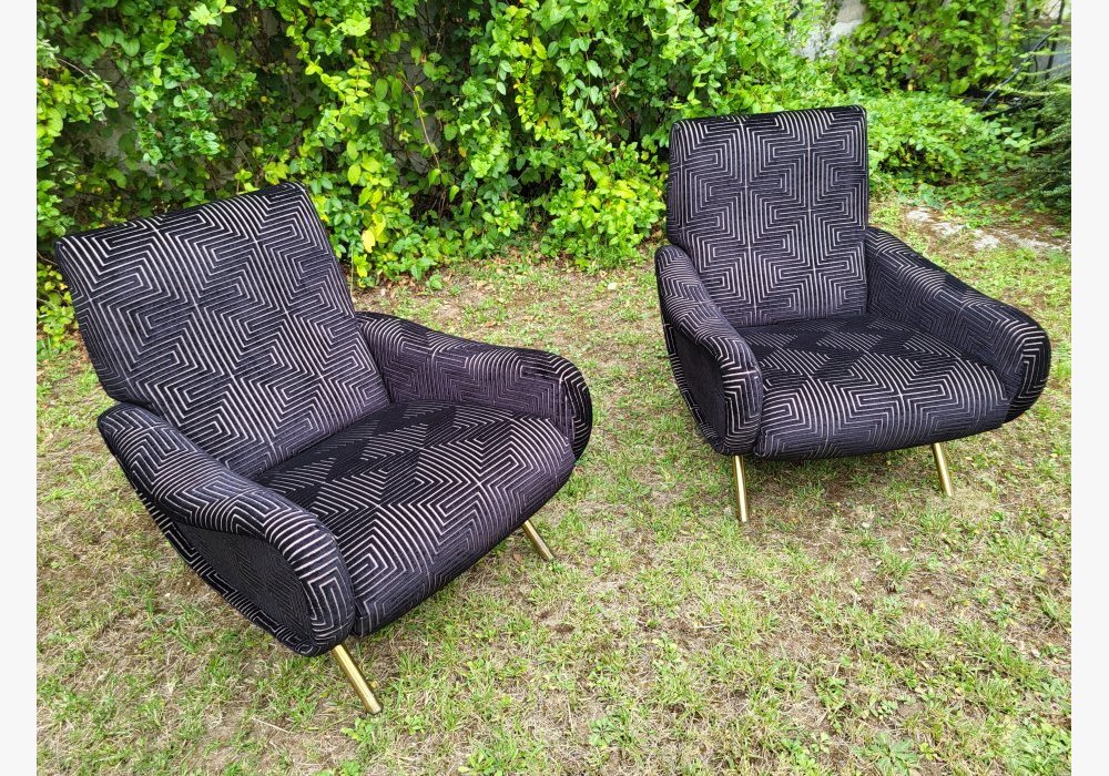 Paire de Fauteuils Design Italien 