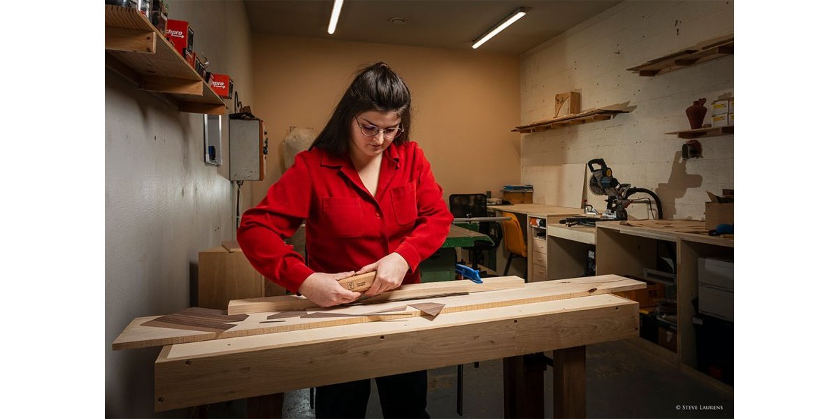 Julie dans son atelier