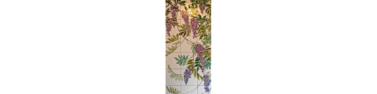 Emaux cloisonnés sur faïence