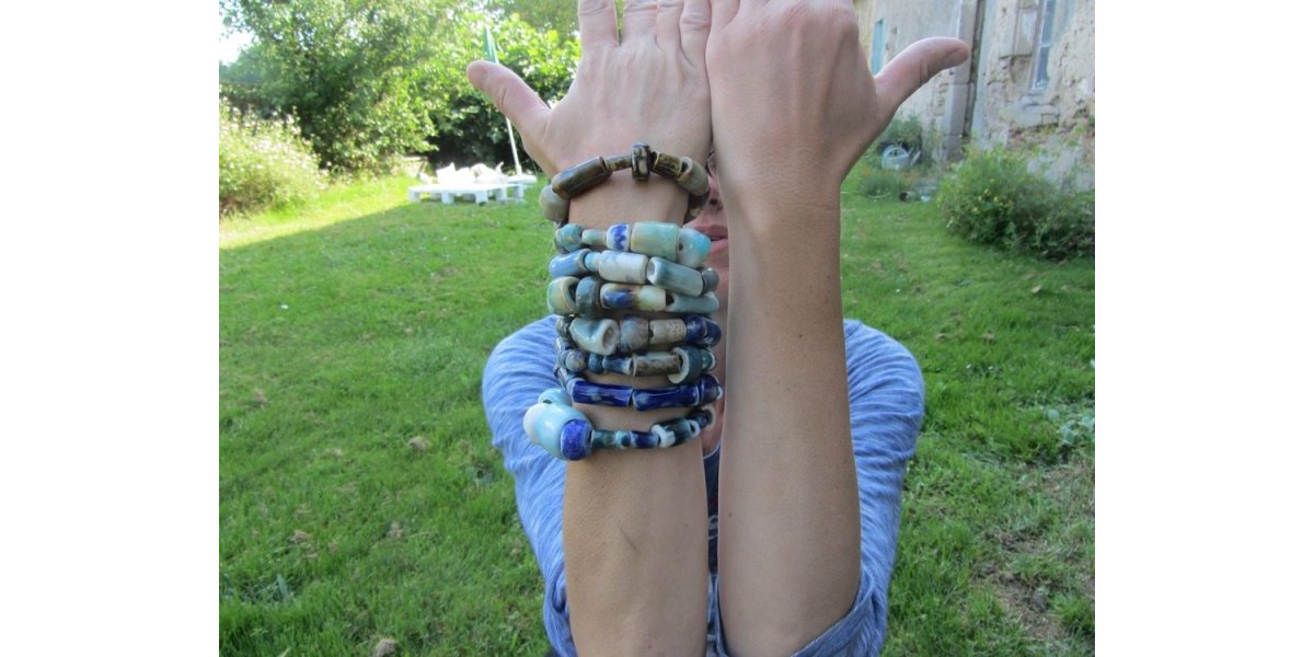 Bracelets multicolores porcelaine 