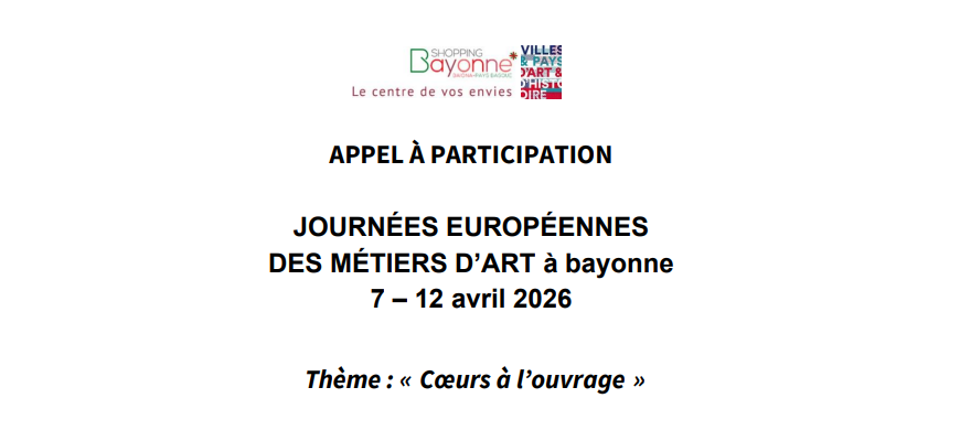 Appel à candidature - JEMA Bayonne