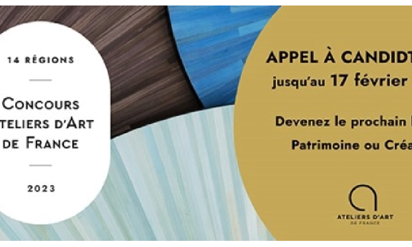 Candidatez au concours Ateliers d’Art de France