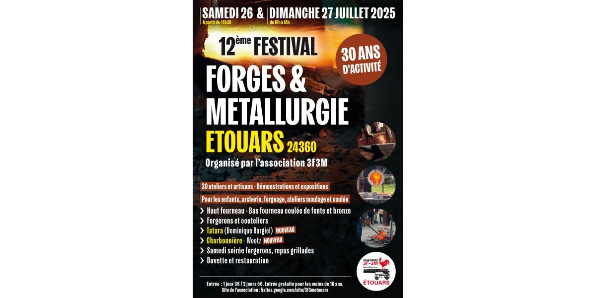 12e Festival Forges et métallurgie à Etouars
