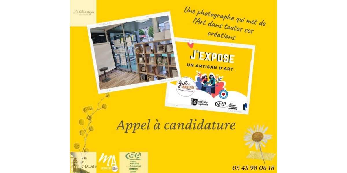  J’expose un artisan d’art en Charente
