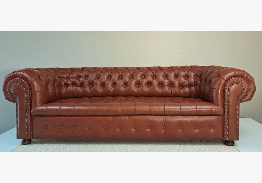 canapé Chesterfield, cuir  