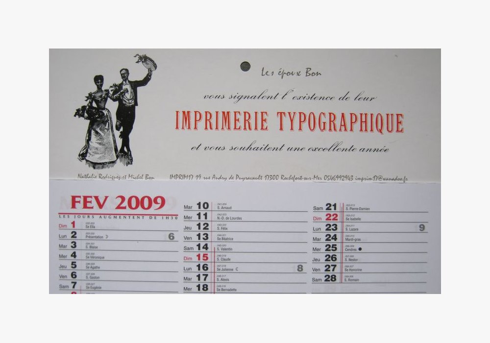 Calendrier 2009