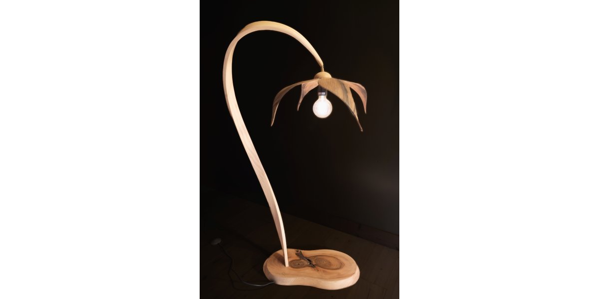 luminaire en noyer et frêne