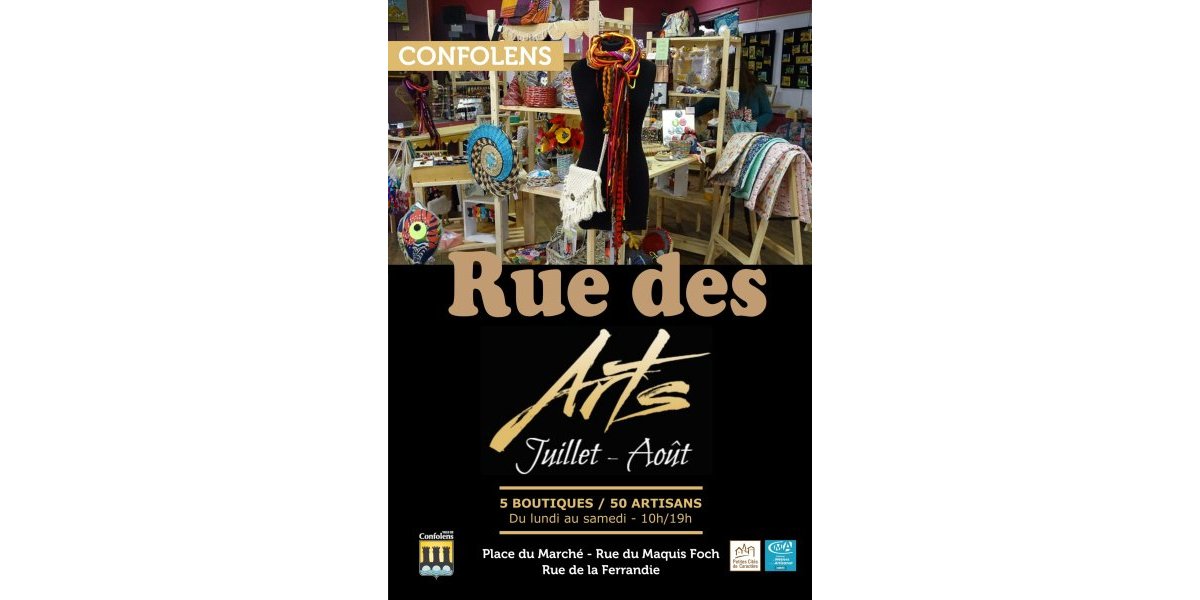 Rue des arts – Centre-ville de Confolens