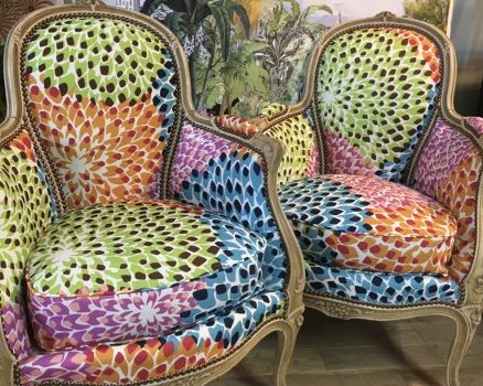 Bergères à coussin tissu Missoni