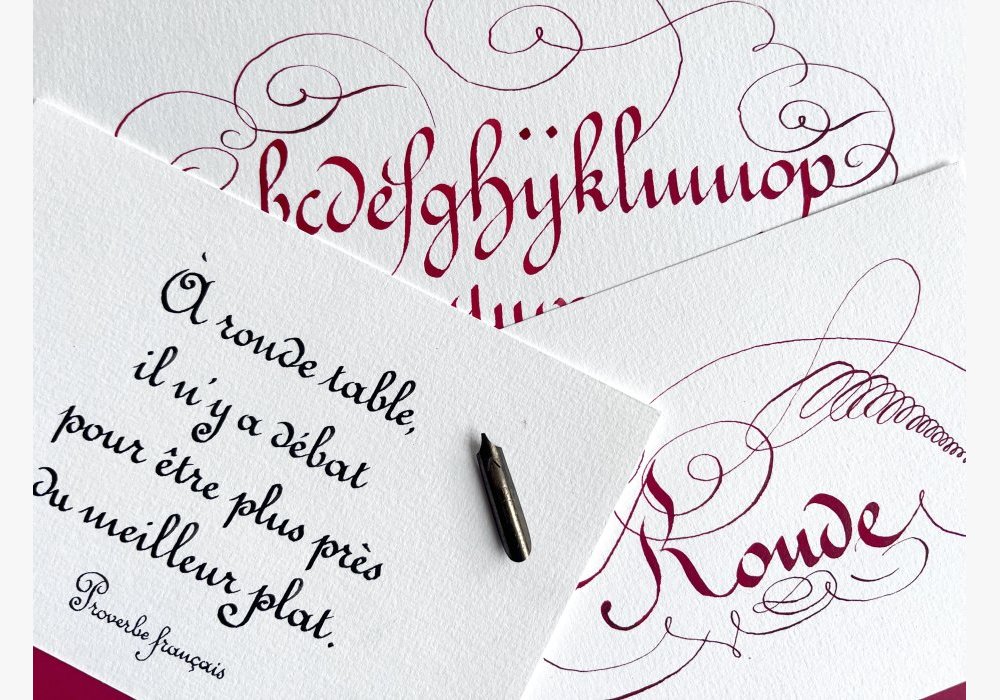 Calligraphie ronde française