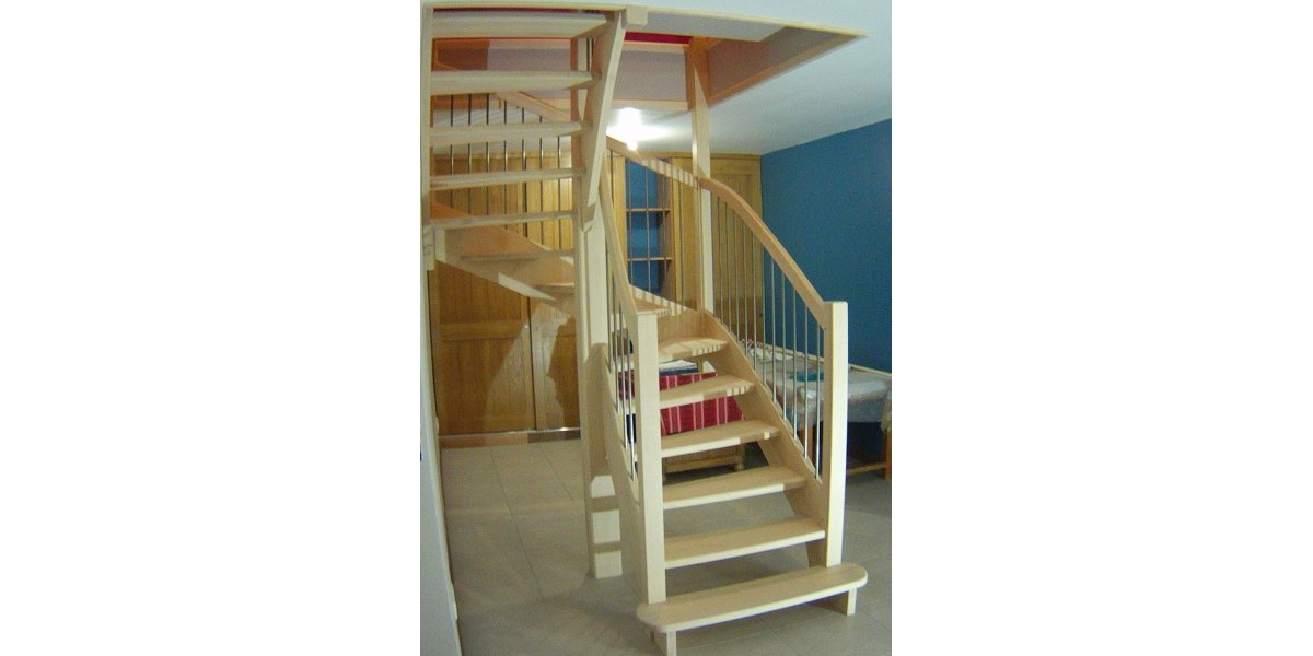 Escalier deux quart tournant