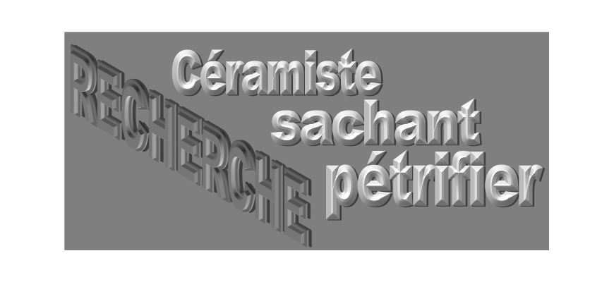 Céramiste pour la fabrication d’une production pétrifiée.