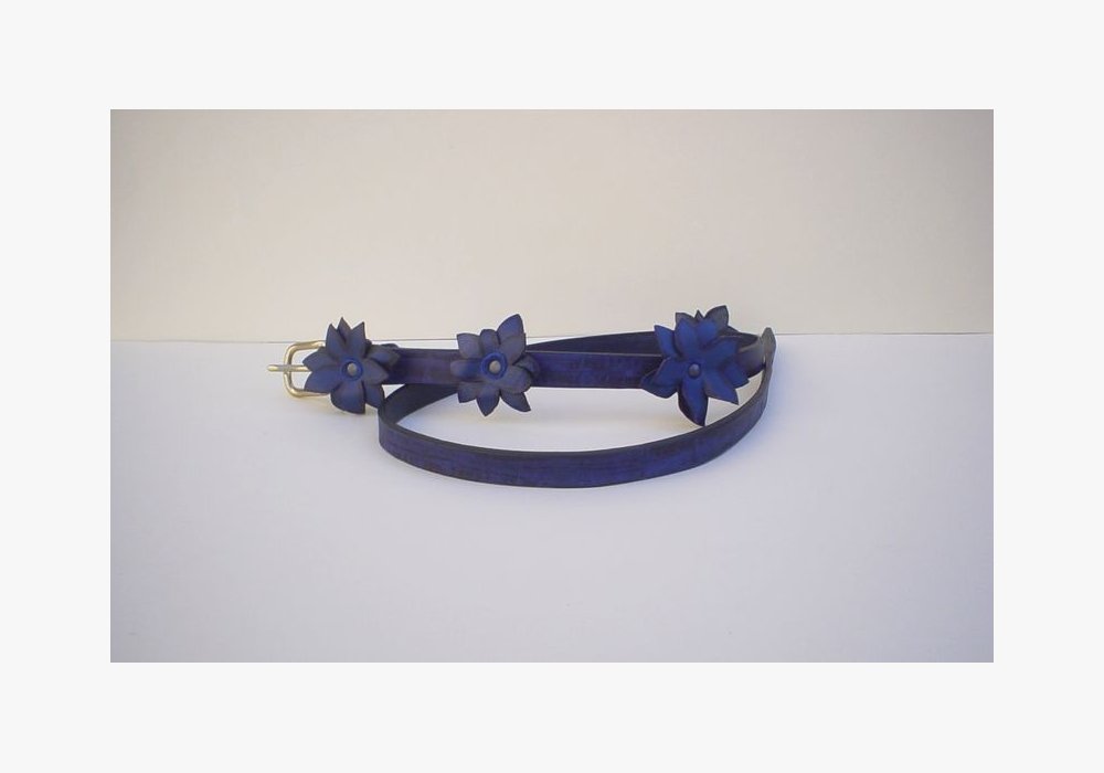 ceinture fleurs bleues