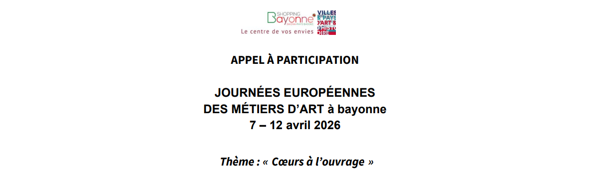 Appel à candidature - JEMA Bayonne