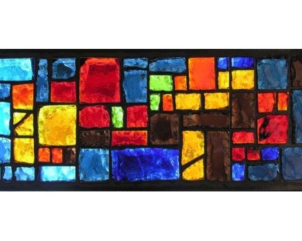 Urba - Vitrail en dalles de verre (40 x 102 cm)