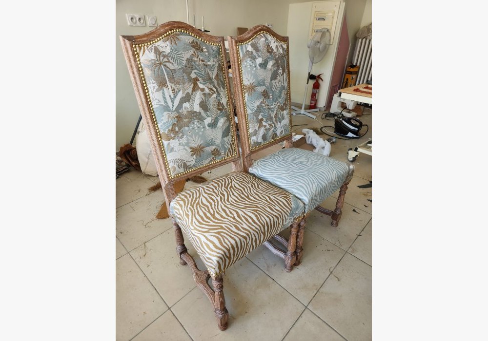 Paire de chaises Louis XIII