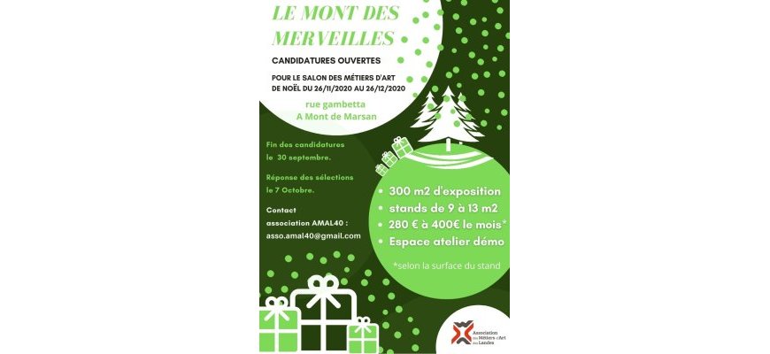 Appel à candidature - Le salon des métiers d’art de Noël