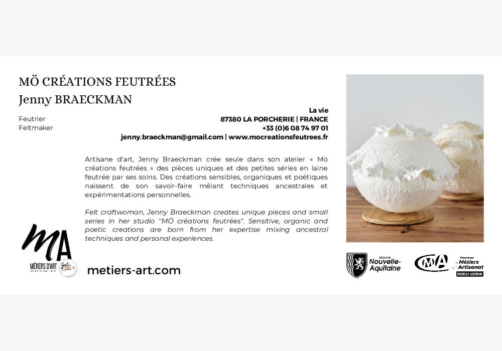 SIPC2021 28>31 octobre - Pavillon de Nouvelle-Aquitaine - BRAECKMAN Jenny