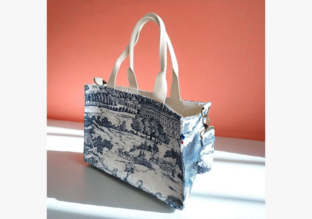 Cabas toile de Jouy