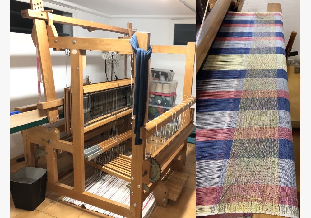 Tissage d’une nappe en lin